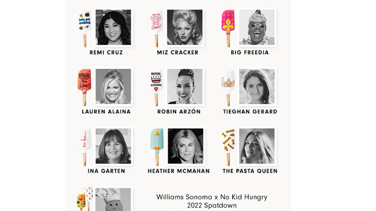 WILLIAMS SONOMA AND NO KID HUNGRY PARTNER WITH CELEBRITIES TO UNVEIL 5TH  ANNUAL TOOLS FOR CHANGE CAMPAIGN